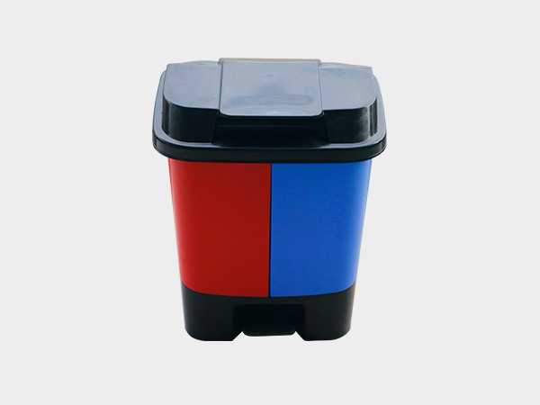轩盛塑业40L塑料垃圾桶双桶